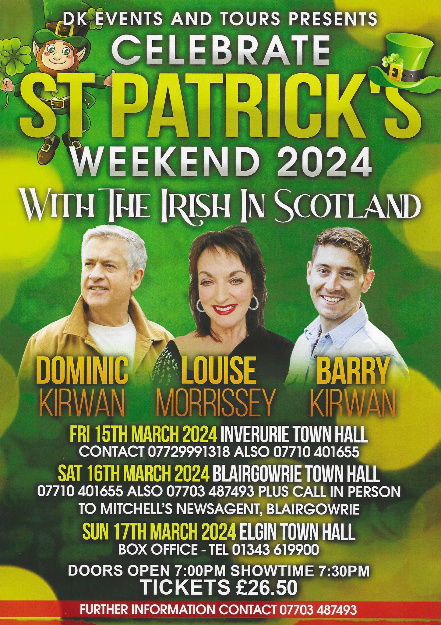 Celebrate St Patricks Weekend with Dominic Kirwan, Louise Morrissey and Barry Kirwan